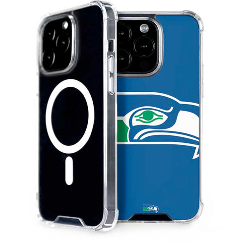 NFL Seattle Seahawks Retro Logo iPhone 15 Pro MagSafe Case